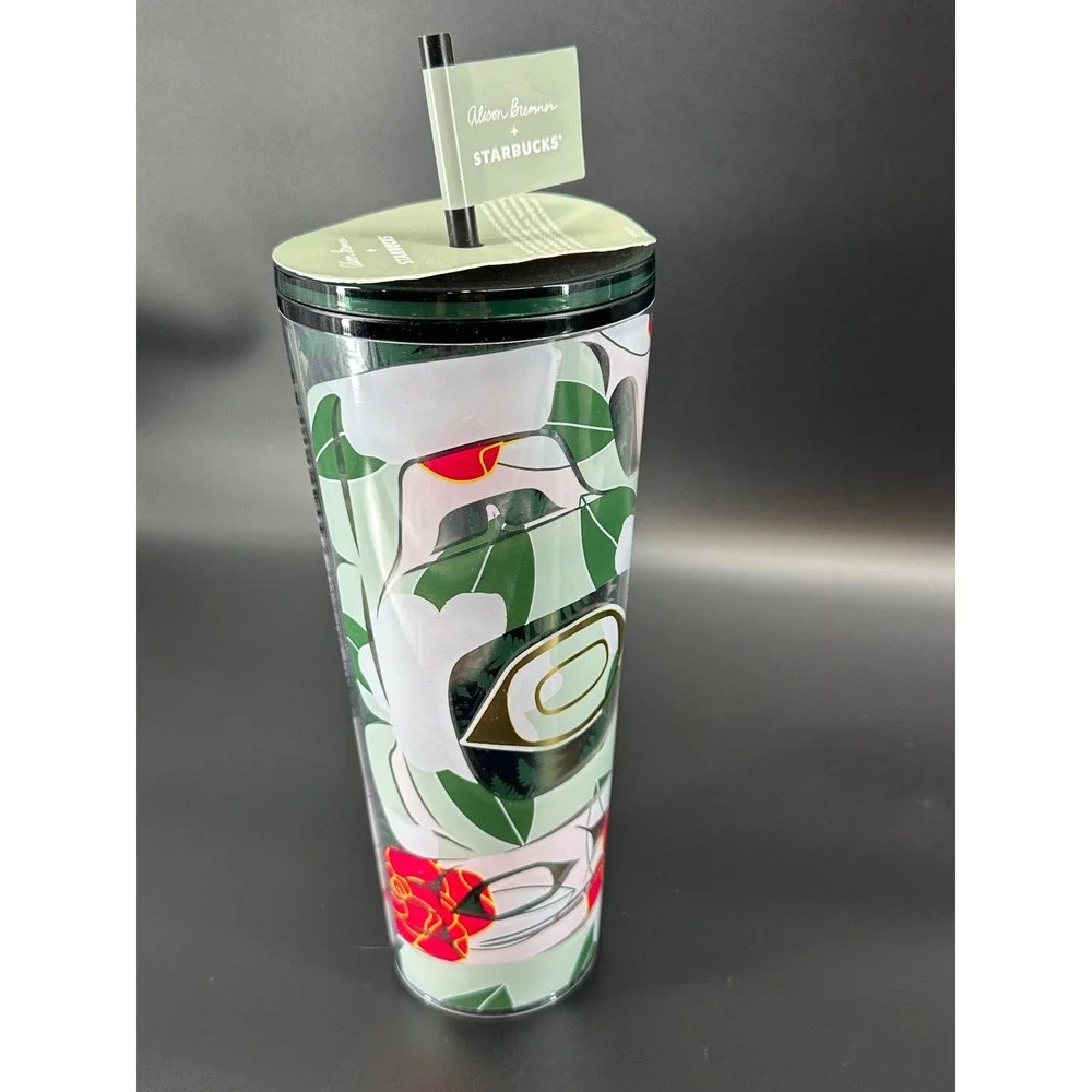 Starbucks‎ + Alison Bremner Winter 2024 Cold Tumbler Cup with Straw 24oz